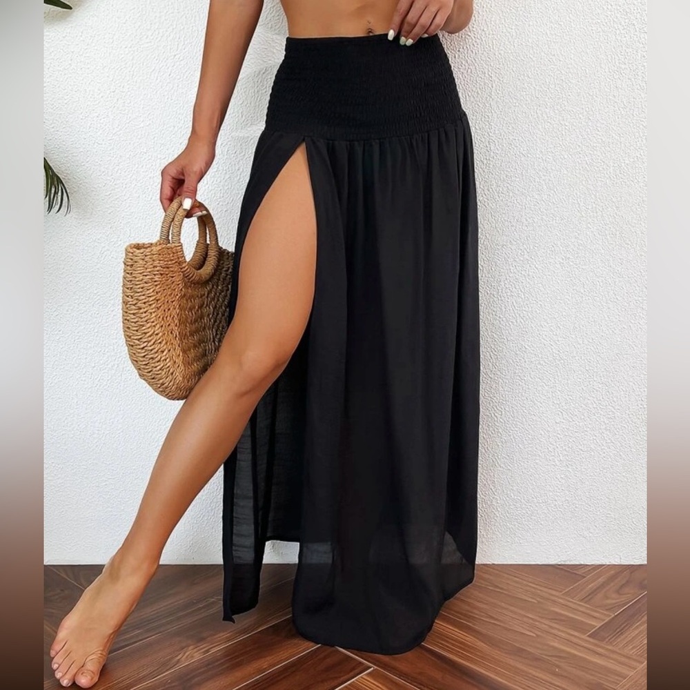 Swim Split Thigh Cover Up Skirt